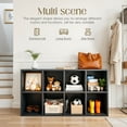 thumbnail image 3 of Homall Footless 8-Cube Standing Bookshelf,Suitable for Living rooms, Offices,and Study Rooms,Black, 3 of 7