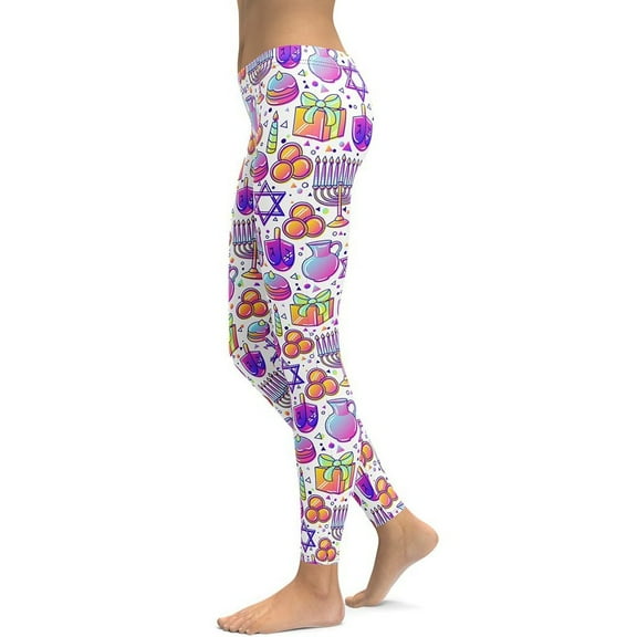 Hanukkah Symbol Leggings Size: XS for Women | FIERCEPULSE