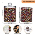 thumbnail image 5 of Yayeee 2 Pack Qtip Holder Bathroom Cotton Swab Canister with Lid Clear Dispenser Set, Small Colorful Flower, 5 of 6