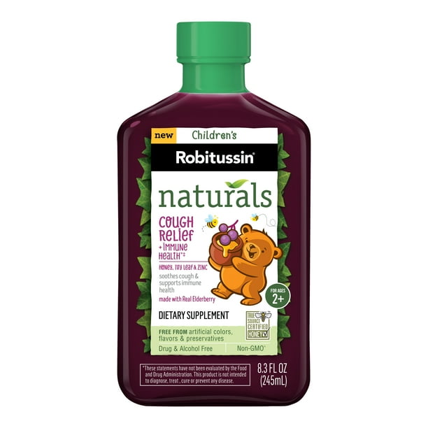 Children’s Robitussin Naturals Cough Relief Syrup Honey & Elderberry 8.