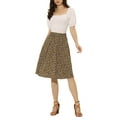 thumbnail image 2 of INSPIRE CHIC Women's Floral Printed Knee Length A-Line Summer Skirt, 2 of 5