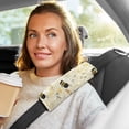 thumbnail image 6 of 2-Pack Seat Belt Covers with Flannel Seatbelt Shoulder Strap Case Adjustable Straps Soft Padding for Car Cute Bees and Honeycomb Pattern Small, 6 of 8