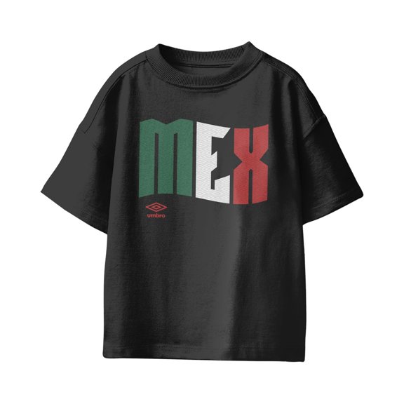 Umbro Kids Mexico Wavy Logo T Shirt (Black, XS-XL)