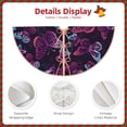 thumbnail image 3 of Sikiie Purple Butterfly Nativity Christmas Tree Skirt, Jesus Christian Winter Holiday Tree Mat Decoration(30-48IN)48", 3 of 6