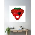 thumbnail image 2 of Strawberry Patch Poster Wall Art, Modern Wall Decor For Living Room Bedroom, 16x16 UNFRAMED, 2 of 3