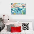 thumbnail image 5 of Orinice Whale Animals Ocean Fine Art Aesthetic Poster Print Wall Painting for Classroom Kitchen Office Farmhouse Bathroom Decor 16x12in, 5 of 6