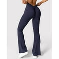 thumbnail image 5 of Scrunch Flare Leggings Daze V Back Butt Lifting Wide Leg High Waist 31.5" Gym Workout Yoga Pants, 5 of 6