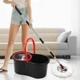 thumbnail image 7 of Spin Mop and Bucket with Wringer Set, 360° Spinning Mop and Bucket System with 3 Microfiber Mop Replacement Heads and 51" Stainless Steel Adjustable Handle for Mop Floor Cleaning, 7 of 7