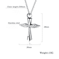 thumbnail image 4 of Collier Urne Croix pour Cendres Crémation Commémorative Souvenir en Acier Inoxydable, 4 of 4