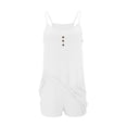 thumbnail image 4 of Mono liso de mujer, vestido informal sin mangas con tirantes, botones y bolsillos., 4 of 6
