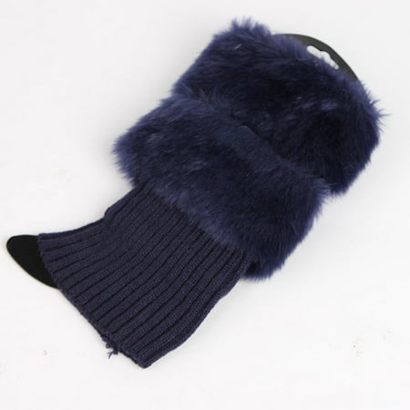 

Carolilly Faux Fur Ladies Knit Crochet Boot Cuffs Toppers Ankle Socks