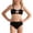 Black, variant on Daznico Sequin Accent Smocked Spaghetti Strap Two-Piece Bikini Swimwear Bathing Suit (Girls'),7-8 Years