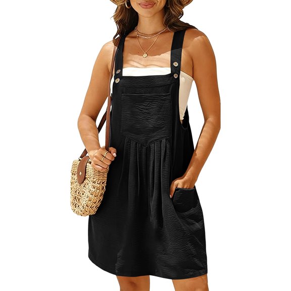 Jumpsuits For Women Summer Short Overalls Casual Sleeveless Adjustable Loose Rompers with Pockets 2026 XL