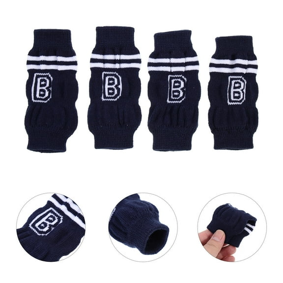 Soimiss 4Pcs Small Dog Socks Blue Cotton And Spandex Decorative Everyday Wear