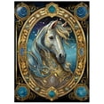 thumbnail image 1 of Cheval Carré Rond Broderie Diamant Animal Mosai 30*40 cm, Cadre Non Inclus.,4-Tz, 1 of 3