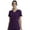 Eggplant, variant on iFlex Women Scrubs Top V-Neck Knit Panel CK605