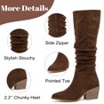 thumbnail image 3 of LOVE STEETLY Women's Knee High Slouchy Boots, Pointed Toe Chunky Heel Casual Versatile Stylish Comfort Winter Tall Boot., 3 of 7