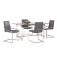 thumbnail image 3 of Topline Home Furnishings Transparent 5pc Dining Set, 3 of 3