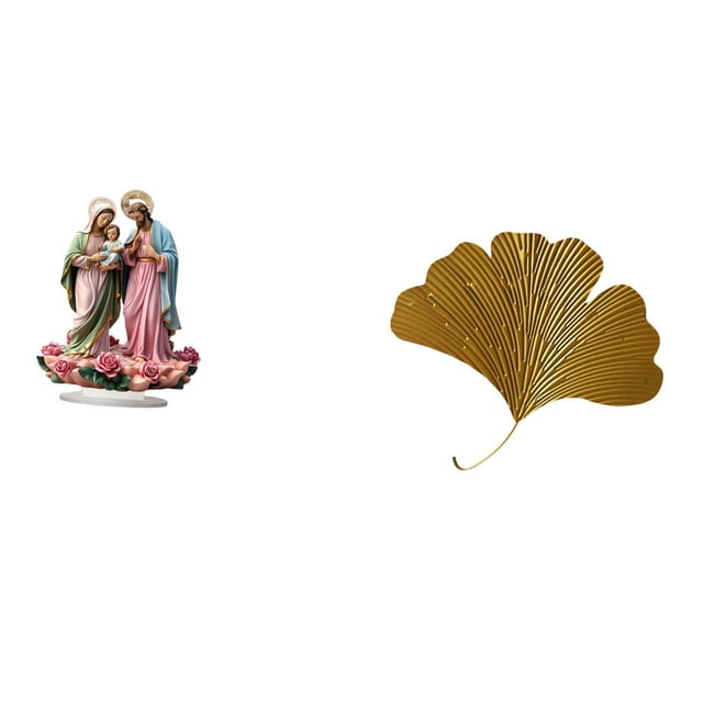 Letrero de mesa,Decoración de escritorio acrílica Rincón festivo Decoración del hogar,Esculturas de pared de hojas,Esculturas de pared de hierro forjado con hojas de ginkgo,Escultura de
