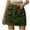 Army Green, variant on Ndbuld Women's Mini High Waisted Skirt Women's Denim Workwear Pocket Skirt Casual Drawstring Elastic Waist Short Skirt Summer Clearance,Black,2XL