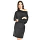 thumbnail image 4 of Vestido escote asimetrico Roman Fashion /Juvenil, 1201 (Negro) negro EG, 4 of 4