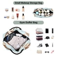 thumbnail image 4 of Travel Duffle Bag Weekender Bags Set with Large Organizer Bag and Cosmetics Pouch for Gym Trip Cute Otters in Various Poses, 4 of 7
