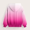 thumbnail image 4 of TQWQT Girls Zip Up Hoodie Gradient Print Long Sleeve Pullover Jacket Kids Oversized Sweatshirt Colorful Tie Dye Outerwear Fall Winter Casual Coat Youth Fashion Streetwear Hot Pink 5-6 Years, 4 of 6