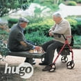 Hugo Elite Rollator Rolling Walker with Seat, Backrest and Saddle Bag