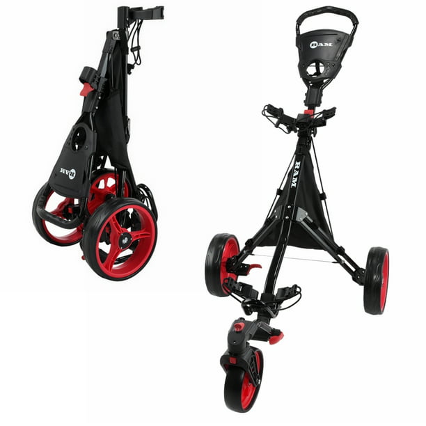 Golf Push / Pull 3-Wheel Golf Cart with 360 Degree Rotating Front Wheel for Ultimate Agility - Walmart.com