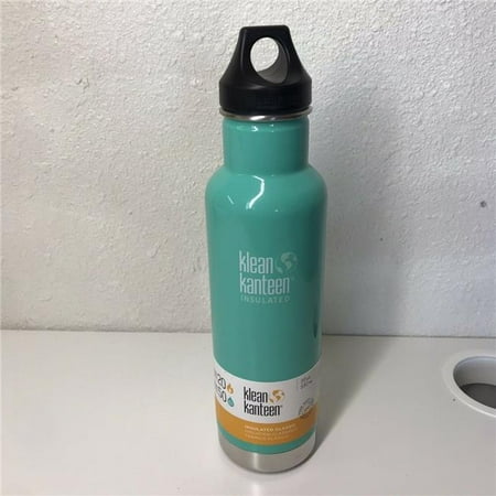 Klean Kanteen 1003104 20 oz Classic Stainless Steel Double Wall Insulated Water Bottle with Loop Cap, Sea Crest