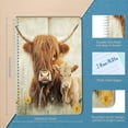thumbnail image 2 of Spiral Journal Notebook,50 Sheets A5 College Ruled Notebook/Journal 3 Pcs for School Office Home - Cute Baby Highland Cows And Mother, 2 of 7