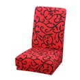 thumbnail image 4 of Funda para silla Funda con estampado elástico Funda protectora lavable para silla Funda de asiento universal para hotel en casa, Rojo Negro kenally HA003278-03, 4 of 6