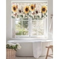 thumbnail image 4 of Spring Farm Sunflower on Vintage Letter Valances for Windows,Kitchen Valance Rod Pocket Short Curtain,American Pastoral Plant Valance Curtain Window Valances for Bedroom Living Room 42x12in, 4 of 9