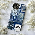 thumbnail image 5 of Ocean Collage Touch Phone Case for iPhone 16 15 14 13 12 11 Pro Plus Mini, Blue Marine Life Design with Whales, Sharks & Sea Creatures, Dual Layer Protective Cover, Gift for Ocean & Nature Lovers, 5 of 6
