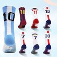 thumbnail image 2 of Calcetines de fútbol de la mejor calidad para hombre, antideslizantes, para deportes al aire libre, correr, ciclismo, transpirables, de secado rápido, 2 of 5