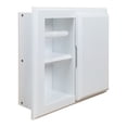 thumbnail image 3 of Hestia White Enamel Solid Wood Recessed Toilet Paper Holder with Storage Cubby 14"w x 12.75"h, 3 of 5