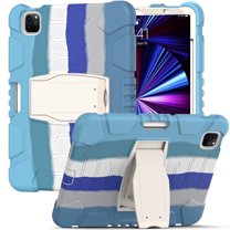 XYX Case for iPad Pro 11 inch (4th/3rd/2nd/1st Gen), Dual Layer Slim Heavy Shockproof Rugged Protective Cover Case with Kickstand (Colourful Blue)