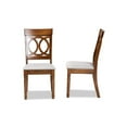 thumbnail image 3 of Baxton Studio Lucie Modern and Contemporary Grey Fabric Upholstered and Walnut Brown Finished Wood 2-Piece Dining Chair, 3 of 7