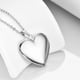 thumbnail image 2 of Collar con medallón de corazón PHOCKSIN para niñas, medallones conmemorativos para mujeres, medallones de plata, oro, negro y oro rosa con texto grabado, medallón muy lindo para regalos de, 2 of 5
