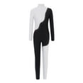 thumbnail image 3 of iixpin Girls' Gymnastics Leotards Sports Activewear Full Body Long Sleeve Unitard Catsuit Athletic Dance Bodysuit White 16, 3 of 6