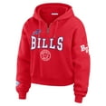 thumbnail image 2 of Women's WEAR by Erin Andrews Red Buffalo Bills Plus Size Patch Quarter-Zip Hoodie, 2 of 5
