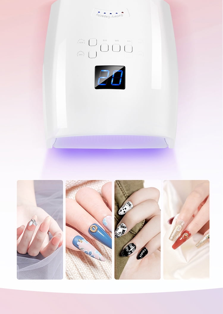 Professional UV LED Nail Lamp for Gel Polish, 280W Fast Curing Nail Dryer with 4 Timers & Smart Sensor for Salon & Home Manicures