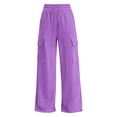 thumbnail image 4 of MEZZALL Child Girls Cargo Pants With Side Pockets Elastic Waistband Drawstring Casual Trousers Big Kids And Tweens Solid Color Joggers Daily Wear Outdoor School Activities Classic Slacks, 4 of 4