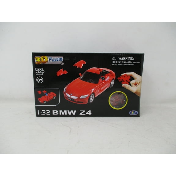 Puzzle Fun 3D 1:32 BMW Z4- Solid Red- 60 pieces