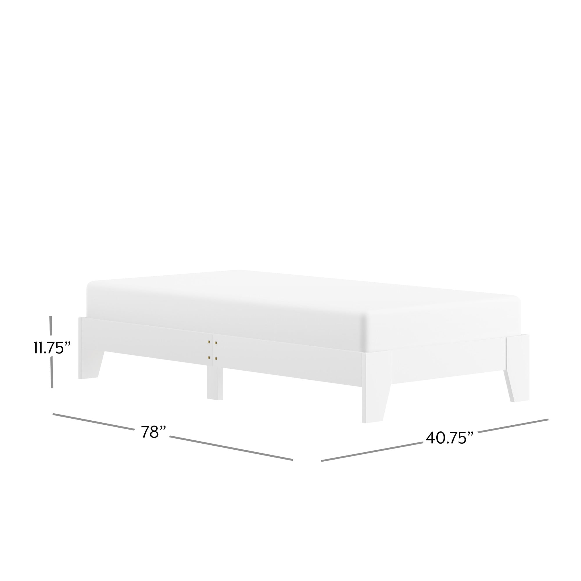 Hillsdale Casey Twin Wood Platform Bed, White