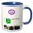 Blue/White, variant on 3drose, Image of Cartoon with Crowd of Men and Beer Sale, 15oz Mug