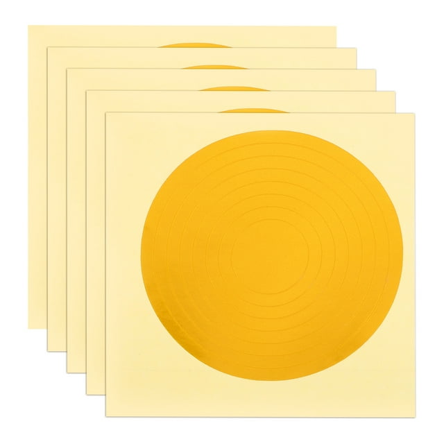 Miangastore Indicateur de Manomètre Film Réfléchissant Jaune 5 Feuilles 3.94 Po Diamètre Extérieur