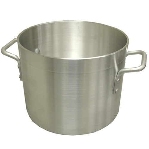 Winco 14.6" x 14.4" Extra Heavy-Duty Thick Aluminum Stock Pot with Cover 