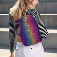 thumbnail image 5 of Yiaed Leopard Neon Rainbow Gradient Print Print Laptop Backpack Travel Canvas Backpack Vintage Aesthetic Backpack for School Knapsack Backpack Backpack for School-Medium, 5 of 5