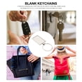 thumbnail image 2 of 30 PCS Rectangular Tag Key Chain Metal Blank Keychain License Plate Number Anti-lost Tag Fashion Pendants Keyring for Key (Silver), 2 of 6